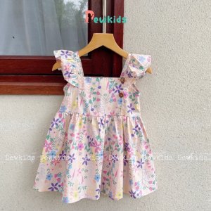 [Quà tặng kẹo] Váy bé gái Dewkids, Váy kiểu hoạ tiết vải thô mềm mại cao cấp-6
