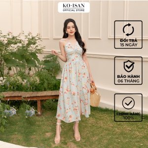 [Mã BMLTA50 giảm 50K đơn 99K] Váy maxi 2 dây dáng dài đi biển hoạ tiết hoa nhí KOISAN 21056508-1