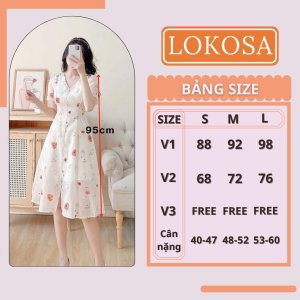 Đầm Dự Tiệc LOKOSA Váy Hoa Nhí Nữ Vải Voan Dáng Dài Thiết Kế Hàn Quốc cao cấp, đi chơi công sở VD047-2
