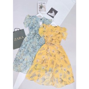 VÁY HOA VOAN TƠ BÈO VẠT CHÉO 2M CHO NỮ-7