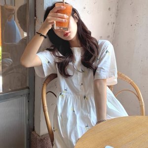 [Mã 255FASHIONSALE giảm 100% đơn 150K] [VIDEO Unbox] VÁY BABYDOLL HOA TAY NGẮN (ảnh thật)-6