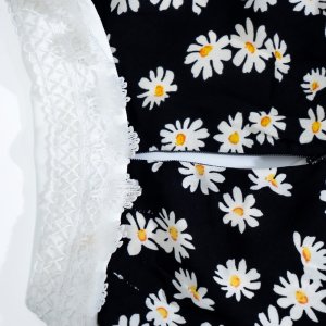 Váy hoa nhí HECCI phối cổ ren dáng xòe nữ tính V72-6