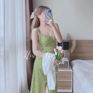 SET VÁY HOA 2DÂY MIX KHOÁC LEN TĂM MỎNG SIÊU HOT-5