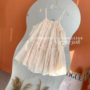 [HÀNG CÓ SẴN]VÁY 2 DÂY REN HOA NỔI BABYDOLL “LISA DRESS” tiểu thư-9