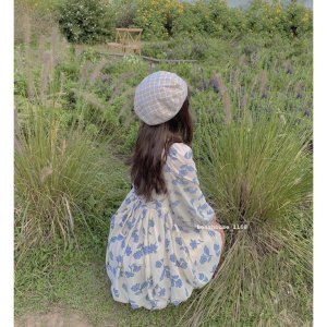 ❌ ĐẦM - VÁY HOA NHÍ DÀY TAY HOA XANH 🌷-4