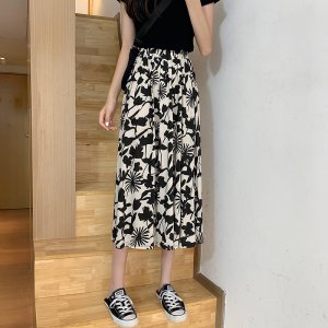Chân Váy Hoa Dài Chữ A Lưng Cao Thiết Kế Mới Thời Trang Mùa Hè Theo Phong Cách Hàn Quốc Cho Nữ-2