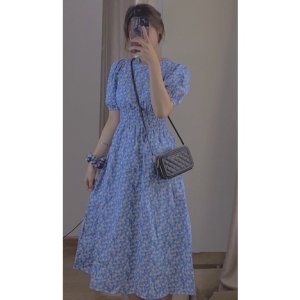 [Mã 55FASHIONSALE giảm 12% đơn 99K] VÁY HOA NHÍ CHUN EO TAY BỒNG 🌷-7