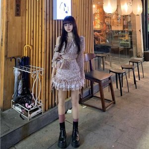 Set áo + chân váy xếp tầng in hoa phong cách Hàn Quốc xinh xắn cho nữ (có bán lẻ)-4