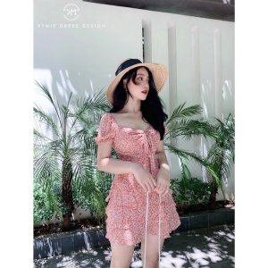 Váy hoa nhí von lụa siêu xinh màu tôn da mặc nhẹ mát chuẩn form V033-3