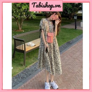 Đầm hoa nhí kiểu babydoll cho nữ váy tiểu thư phong cách ulzzang siêu xinh-1