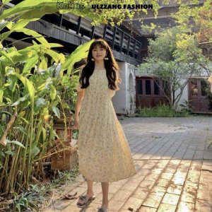 Váy hoa nhí chữ A [kokos] đầm hoa vintage [freesize] [Siêu Sale] [FreeShip] tay lỡ dáng suông ulzzang 21197-4