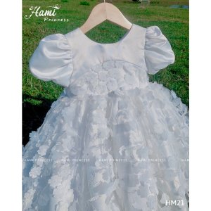 Váy Công Chúa Hoa 3D Cho Bé Gái HM21 HAMI PRINCESS ❤️ Tặng Kèm Phụ Kiện-3