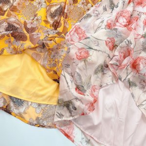 Váy xòe hoa 2 dây voan lụa nhẹ mát tôn vai đẹp eo thon DK168-6