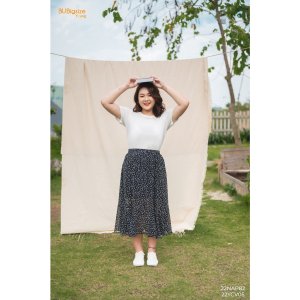 Chân váy voan hoa 2 tầng BIGSIZE (55kg đến 95kg) - 22YCV05 - [BU Bigsize Young]-3