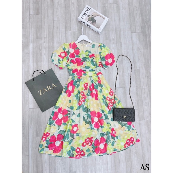 BÁN SỈ VÁY HOA XOÈ LY NGỰC CHO NỮ-5