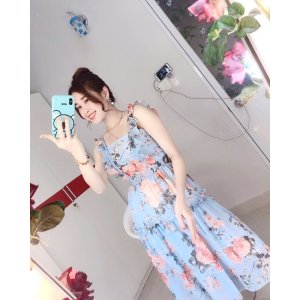 Đầm váy đôi bạn thân hoa dễ thương (hình thật+video)-4