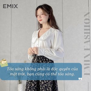 Chân váy nữ hoa nhí hoa đen EMIX (màu đen), ulzzang, dáng dài, cạp chun, vải lụa mềm, co giãn, 1 lớp nhưng không lộ-2