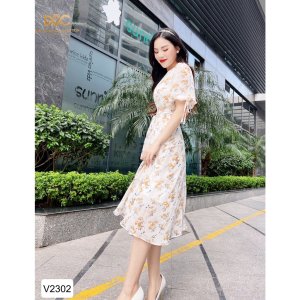 Váy hoa xòe tay lỡ V2302 - DOLCE VIVA COLLECTION-4