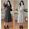[Ảnh thật/Video Váy hoa nhí babydoll dáng dài thục nư Đầm hoa vintage ulzzang-1