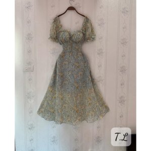 Váy Voan Hoa Nhí Dáng Dài-2