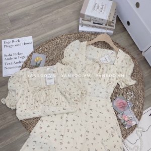 Váy hoa nhí dáng chữ A tay bo cúp ngực cá tính , đầm hoa đi biển cực xinh ( ảnh thật trải sàn ) by YANSOO-2