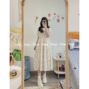 Váy babydoll nàng thơ hoa nhí (ảnh thật shop chụp kèm video)-6