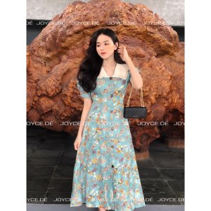 Váy hoa maxi cộc tay bo chun nàng thơ JOYCE070-5