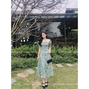 Váy hoa maxi cộc tay bo chun nàng thơ JOYCE070-7