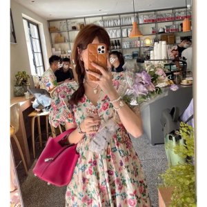 [FREESHIP - CÓ ẢNH THẬT] VÁY MAXI HOA THÔ ĐŨI TAY 2 LỚP SIÊU XINH-6