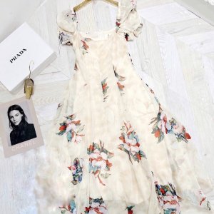 [Sẵn/VIDEO] Váy voan hoa cổ vuông tay bồng xếp li tôn dáng. Đầm maxi bánh bèo-6