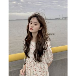 Váy tay lỡ nữ hoa nhí màu vàng và hồng JULYF - Đầm đi biển nhẹ nhàng retro, vintage học sinh hàn quốc đẹp ulzzang-3