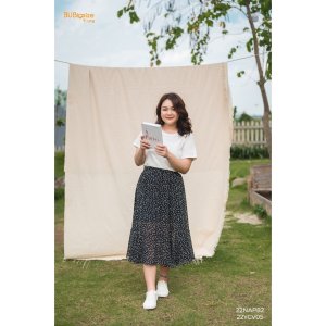 Chân váy voan hoa 2 tầng BIGSIZE (55kg đến 95kg) - 22YCV05 - [BU Bigsize Young]-2