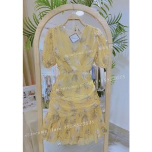 Váy hoa tơ cổ V thiết kế đuôi cá V62022 - Hàng loại 1, chất đẹp - Giá tốt - 100% ảnh Socomo tự chụp-4