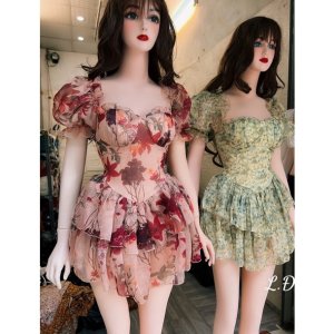 Váy tơ hoa cup ngực-5