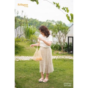 Chân váy voan hoa 2 tầng BIGSIZE (55kg đến 95kg) - 22YCV05 - [BU Bigsize Young]-5