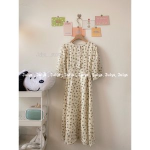 [Mã 55FASHIONSALE giảm 12% đơn 99K] Váy hoa xanh nàng thơ (ảnh thật shop chụp kèm video)-3