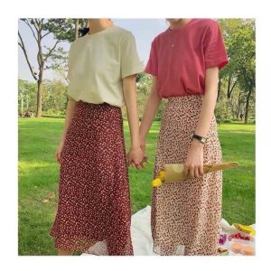 chân váy hoa ulzang, chân váy hoa xoè trẻ trung-4