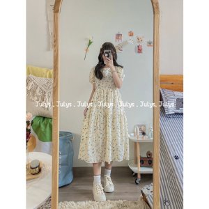 Váy babydoll nàng thơ hoa nhí (ảnh thật shop chụp kèm video)-5