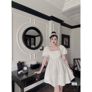 Váy Babydoll Thô Nơ Sau Tay Phồng 5 Màu Siêu Xinh Có Ảnh Thật Kèm Video-4