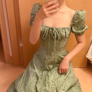 [Mã 55FASHIONSALE giảm 12% đơn 99K] VÁY HOA NHÍ XẺ TÀ DÚM NGỰC 🌿-6