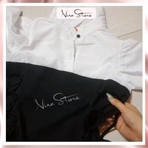 Váy Nữ Cổ Sơ Mi Tay Lỡ Đan Dây Eo Dáng Xòe Tiểu Thư Chất Đũi Lụa NinaStore-9