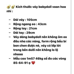 Váy babydoll nàng thơ hoa nhí (ảnh thật shop chụp kèm video)-2