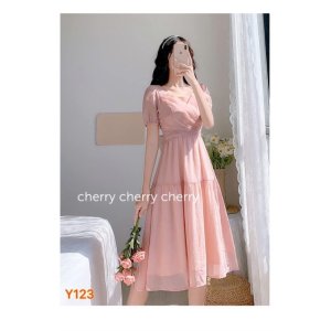 váy hồng tiểu thư Y123-7