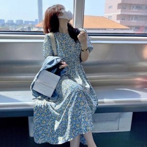 [Mã 55FASHIONSALE giảm 12% đơn 99K] VÁY HOA NHÍ CHUN EO TAY BỒNG 🌷-6