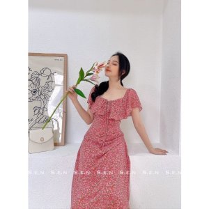Váy maxi von hoa bèo ngực-7