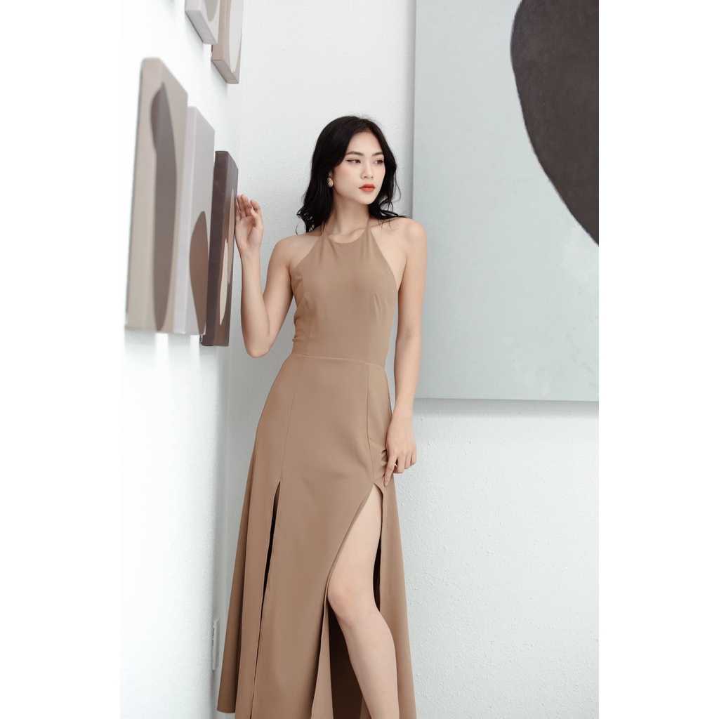 Đầm maxi cổ yếm Dalaney Dress (Beige) - LYB.STUDIO-5