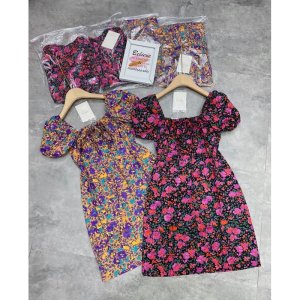 [Sieu Hot] Váy Hoa Hồng Body Cổ Vuông, Đầm Hoa Dáng Ôm Siêu Xinh Có Ảnh Thật Kèm Video-6