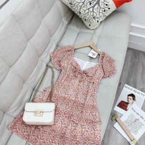 Váy hoa nhí von lụa siêu xinh màu tôn da mặc nhẹ mát chuẩn form V033-4