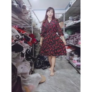 Váy hoa nhí Voan, Váy Vintage trẻ trung đáng yêu tặng kèm áo phông Hàn quốc-5