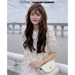 Váy hoa nhí chữ A [kokos] đầm hoa vintage [freesize] [Siêu Sale] [FreeShip] tay lỡ dáng suông ulzzang 21197-6